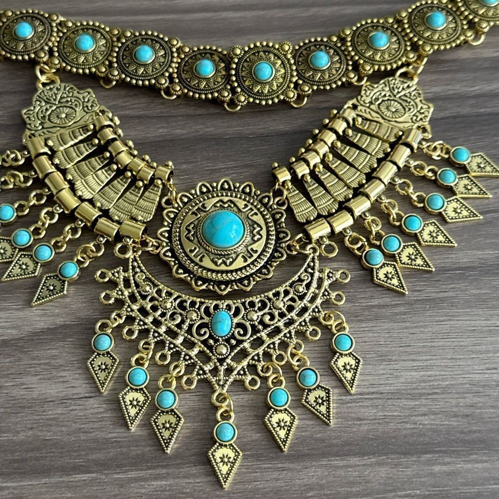 Boho Statement Necklace Q299 - Picture 6 of 6
